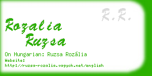 rozalia ruzsa business card